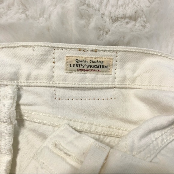 White 501 Premium High Rise Cotton Jeans - Picture 5 of 12